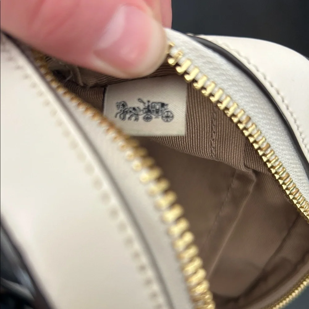 Coach Tan and Cream Plaid Crossbody Bag - Picture 9 of 9